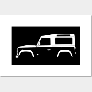 Land Rover Defender 90 Silhouette Posters and Art